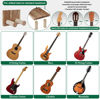 Picture of Keebofly Guitar Wall Mount,2 Pack Guitar Hanger Wall Guitar Shelf with Pick Holder Wood Guitar Rack for Acoustic or Electric Guitar,Ukulele,Bass,Mandolin,Brown(Patented)
