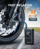Picture of Tire Inflator Portable Air Compressor-ZGZUXO 150PSI Cordless Air Pump for Car Tires with Pressure Gauge LED Light, Electric Bike Tire Pump for Car Motorcycle Bicycle Ball, Bike Accessories