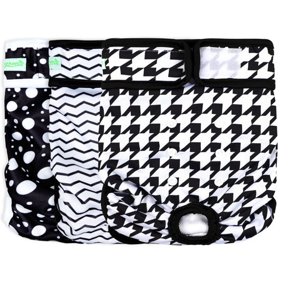 Picture of wegreeco Washable Reusable Premium Dog Diapers,Pack of 3,Small Dog Puppy & Doggy Diapers Female,Dog Period Panties Diapers Female in Heat