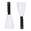Picture of Steel Cowbell with Handle 8 Inch Cow Bells Noise Makers, 2 Pack Large Cowbells for Sporting Events, Hand Percussion Cowbells Cheering Bell for Football Game Party Concert Graduation School (White)