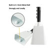 Picture of Steel Cowbell with Handle 8 Inch Cow Bells Noise Makers, 2 Pack Large Cowbells for Sporting Events, Hand Percussion Cowbells Cheering Bell for Football Game Party Concert Graduation School (White)