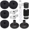 Picture of Facmogu 13PCS Cymbal Replacement Accessories, Standard Hi-Hat Clutch, Drum Cymbal Felt Pads Include Wing Nuts & Washers & Plastic Cymbal Sleeves, Replacement for Drum Set - Black