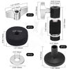 Picture of Facmogu 13PCS Cymbal Replacement Accessories, Standard Hi-Hat Clutch, Drum Cymbal Felt Pads Include Wing Nuts & Washers & Plastic Cymbal Sleeves, Replacement for Drum Set - Black