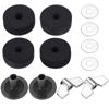 Picture of Facmogu 13PCS Cymbal Replacement Accessories, Standard Hi-Hat Clutch, Drum Cymbal Felt Pads Include Wing Nuts & Washers & Plastic Cymbal Sleeves, Replacement for Drum Set - Black