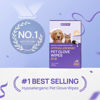 Picture of HICC PET Cleaning Deodorizing Bathing Wipes for Dogs & Cats, Hypoallergenic Dog Cleaning Glove Wipes with Coconut Oil Nourishing Grooming Fur, Cat Cleaning Wipes for Daily Care and Traveling
