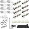Picture of LivTee Anti Theft License Plate Screws Set for Securing Frames and Covers, License Plate Bolts, M6 (1/4") Tamper Proof Screws, Fastener Nut, Caps Cover for Front Rear Frame Holder Mounting - Silver