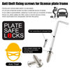 Picture of LivTee Anti Theft License Plate Screws Set for Securing Frames and Covers, License Plate Bolts, M6 (1/4") Tamper Proof Screws, Fastener Nut, Caps Cover for Front Rear Frame Holder Mounting - Silver