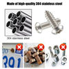 Picture of LivTee Anti Theft License Plate Screws Set for Securing Frames and Covers, License Plate Bolts, M6 (1/4") Tamper Proof Screws, Fastener Nut, Caps Cover for Front Rear Frame Holder Mounting - Silver