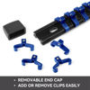 Picture of ALOANES 15 PC ABS Socket Organizer,1/2 inch, 3/8 inch, and 1/4 inch Drive Socket Rail Holders, Heavy Duty Socket Racks, Black Rails with 5 Color Clips