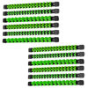 Picture of ALOANES 12 PC ABS Socket Organizer,1/2 inch, 3/8 inch, and 1/4 inch Drive Socket Rail Holders, Heavy Duty Socket Racks, Black Rails with Green Clips