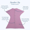 Picture of SleepingBaby Zipadee-Zip Transitional Swaddle Sack, 4-8 Month - Roomy Zipper Swaddle for Easy Diaper Changes and Proper Hip Development - Baby Swaddle Sack, Small - Classic Lavender