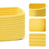 Picture of MiniArk Shelf Storage Baskets for Organizing | Closet Organizer Bins | Small Baskets | Toy Basket | Cute Decorative Basket | Cube Storage Bin | Woven Rope Basket | 11.5×7.5×4.7” | 3 Packs Yellow