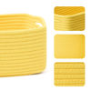 Picture of MiniArk Shelf Storage Baskets for Organizing | Closet Organizer Bins | Small Baskets | Toy Basket | Cute Decorative Basket | Cube Storage Bin | Woven Rope Basket | 13×8.5×5.1” | 3 Packs Yellow