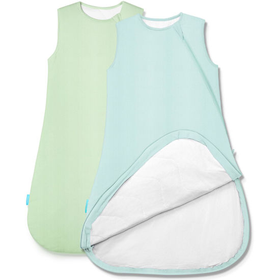 Picture of PurComfy Supersoft Sleep Sack 1.0 TOG, Premium Bamboo Viscose Baby Sleeping Bag, 2-Way Safe Zipper Sleep Sacks 0-3 Months