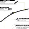 Picture of AUTOBOO 24"+21" Windshield Wipers with 13" Rear Wiper Blade Replacement for Volkswagen VW Tiguan 2017 2016 2015 2014 2013 2012 2011 2010 2009 2008 2007-Original Factory Quality (Pack of 3)