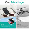 Picture of Sunglasses Holder for Car Sun Visor, Magnetic Leather Glasses Eyeglass Hanger Clip, Vehicle Visor Accessories Glasses Protective Eyeglasses Mount with Hidden Magnetic Closure, 1 Pack Beige Upgrade