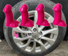 Picture of UHAD 4 PCS Prank Tire Valve Stem Caps Funny Airtight Dust Proof Covers Anti-Rust Valve Stem Cover, Car Wheel Tire Exterior Accessories for Cars, SUV, Bike, Trucks, Motorcycles (Pink)