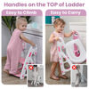Picture of Primlect Potty Training Seat, 2-in-1 Toddler Toilet Seat with Step Stool, Ultra-Stable Potty Chair Attachment, Adjustable Seat and Step Ladder, Non-Slip Design, Splash Guard for Boys and Girls(Pink)