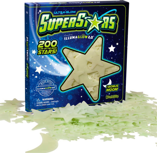 Picture of Glow in The Dark Stars for Ceiling - Includes Installation Putty, Bonus Moon and Star Constellation Guide, Only Glow Stars Powered by Illumaglow2.0