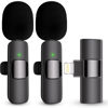Picture of Professional Wireless Lavalier Lapel Microphone for iPhone, iPad, Cordless Omnidirectional Condenser Recording Mic for Video Recording, Live Streaming, Interview Podcast Vlog YouTube Tiktok(2 Pack)