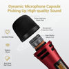 Picture of Wireless Microphones, TONOR UHF Dual Karaoke Microphone System, Microfonos Inalambricos with Rechargeable Receiver Cordless Dynamic Mic Micro Kit for Singing, Wedding, DJ Party, Speech TW320 Black&Red