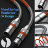 Picture of XLR to XLR Cable 75 Feet, Premium XLR Microphone Cable, Heavy Duty 22AWG OFC XLR Male to Female Cord, 3-Pin Shielded Mic Speaker Cable, Zinc Alloy Connectors, Metal Spring SR, Orange