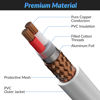Picture of XLR to XLR Cable 25 Feet, Premium XLR Microphone Cable, Heavy Duty 22AWG OFC XLR Male to Female Cord, 3-Pin Shielded Mic Speaker Cable, Zinc Alloy Connectors, Metal Spring SR, White