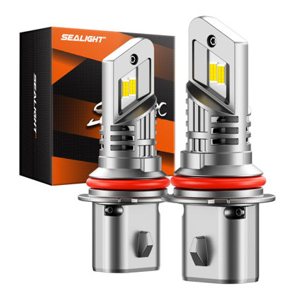 Picture of SEALIGHT 9007 Bulb compatible HB5 for Fog Light and Powersports, 24000 Lumens 6500K White Light, Plug and Play, 2 Pack