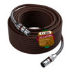 Picture of XLR to XLR Cable 100 Feet, Premium XLR Microphone Cable, Heavy Duty 22AWG OFC XLR Male to Female Cord, 3-Pin Shielded Mic Speaker Cable, Zinc Alloy Connectors, Metal Spring SR, Brown