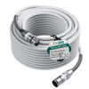 Picture of XLR to XLR Cable 200 Feet, Premium XLR Microphone Cable, Heavy Duty 22AWG OFC XLR Male to Female Cord, 3-Pin Shielded Mic Speaker Cable, Zinc Alloy Connectors, Metal Spring SR, White