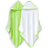 Picture of 2 Pack Baby Bath Towel - Rayon Made from Bamboo, Ultra Soft Hooded Towels for Babies,Toddler,Infant - Newborn Essential -Perfect Baby Registry Gifts for Boy Girl (White and Green, 30 x 30 Inch)