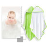 Picture of 2 Pack Baby Bath Towel - Rayon Made from Bamboo, Ultra Soft Hooded Towels for Babies,Toddler,Infant - Newborn Essential -Perfect Baby Registry Gifts for Boy Girl (White and Green, 30 x 30 Inch)