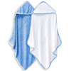 Picture of 2 Pack Baby Bath Towel - Rayon made from bamboo, Ultra Soft Hooded Towels for Babies,Toddler,Infant - Newborn Essential -Perfect Baby Registry Gifts for Boy Girl (White and Navy Blue, 30 x 30 Inch)