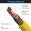 Picture of XLR to XLR Cable 1 Feet, Premium XLR Microphone Cable, Heavy Duty 22AWG OFC XLR Male to Female Cord, 3-Pin Shielded Mic Speaker Cable, Zinc Alloy Connectors, Metal Spring SR, Yellow