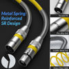Picture of XLR to XLR Cable 8 Feet, Premium XLR Microphone Cable, Heavy Duty 22AWG OFC XLR Male to Female Cord, 3-Pin Shielded Mic Speaker Cable, Zinc Alloy Connectors, Metal Spring SR, Yellow