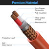 Picture of XLR to XLR Cable 15 Feet, Premium XLR Microphone Cable, Heavy Duty 22AWG OFC XLR Male to Female Cord, 3-Pin Shielded Mic Speaker Cable, Zinc Alloy Connectors, Metal Spring SR, Orange