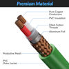 Picture of XLR to XLR Cable 20 Feet, Premium XLR Microphone Cable, Heavy Duty 22AWG OFC XLR Male to Female Cord, 3-Pin Shielded Mic Speaker Cable, Zinc Alloy Connectors, Metal Spring SR, Green