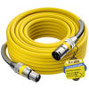 Picture of XLR to XLR Cable 40 Feet, Premium XLR Microphone Cable, Heavy Duty 22AWG OFC XLR Male to Female Cord, 3-Pin Shielded Mic Speaker Cable, Zinc Alloy Connectors, Metal Spring SR, Yellow