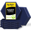 Picture of BUBOS 12 Pack Hexagon Acoustic Panels Soundproof Wall Panels,14 X 13 X 0.4Inches Sound Absorbing Panels Acoustical Wall Panels, Acoustic Treatment for Recording Studio, Office, Home,Dark Blue
