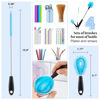 Picture of AnDocK Bottle Brush Cleaner Set, Long Handle 3-in-1 Stainless Steel Water Bottle Cleaning Brush for Washing Narrow Neck Bottle, Sport Bottle, Baby Bottle, Flask, Straw, Tumbler, Cup Cover.