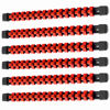Picture of ALOANES 6 PC ABS Socket Organizer, 3/8 inch, Drive Socket Rail Holders, Heavy Duty Socket Racks, Black Rails with Red Clips