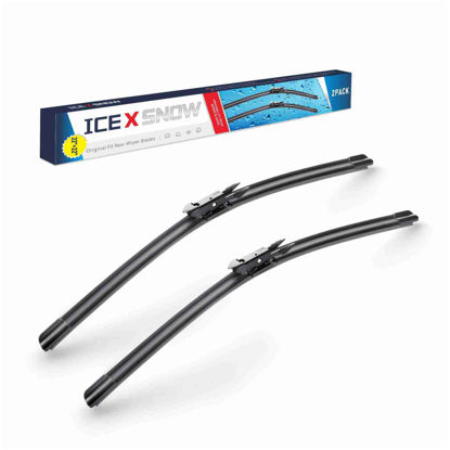 Picture of 22"+22" Wiper Blades Replacment for Chevy Silverado 2013-2008 Silverado 1500/2500HD/3500HD Cadillac Escalade 2008 2007 OEM Quality Windshield Wiper Blades(Set of 2) Pinch Tab