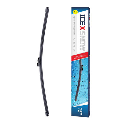 Picture of 15" Rear Wiper Blade Replacement for 2023-2015 Ford Edge,2013-2007 BMW X5, 2011-2010 Volvo XC60/ 2012-2007 XC90 Rear Windshield Wiper Blade(A380H) 3397008050