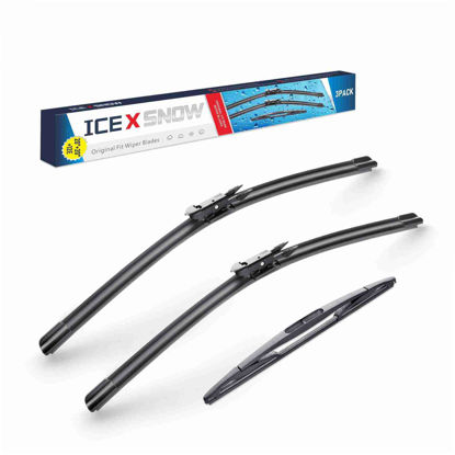 Picture of 3 Wipers 20"/20"/12" Windshield Wiper Blades Replacement for Ford Escape 2012 2011 2010 2009 2008 OEM Quality Automotive Windshield Wiper Blades,Pinch Tab