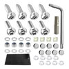 Picture of YALOK Anti Theft License Plate Screws Kits- Rustproof Stainless Steel Car Tag Plate Mounting Hardware, M6 (1/4") Tamper Proof Fastener Nut, Caps Cover for Front Rear Frame Holder Mounting（Silver-Set1）