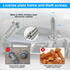 Picture of YALOK Anti Theft License Plate Screws Kits- Rustproof Stainless Steel Car Tag Plate Mounting Hardware, M6 (1/4") Tamper Proof Fastener Nut, Caps Cover for Front Rear Frame Holder Mounting（Silver-Set1）
