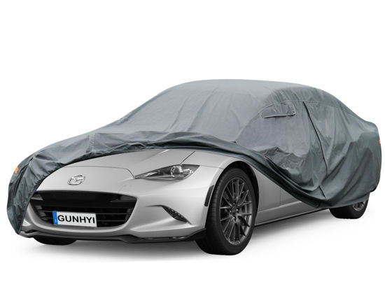 Picture of GUNHYI 16 Layers Car Cover for Sports Coupe Small Car Waterproof All Weather, Universal Fit Mazda Miata/MX-5, BMW Z3, Honda S2000, Chrysler Crossfire, Saturn Sky, Pontiac Solstice etc.