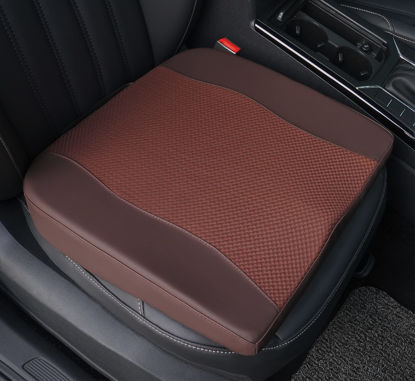 Picture of Lofty Aim Car Seat Cushion, Comfort Memory Foam Car Cushions for Driving - Sciatica & Lower Back Pain Relief, Seat Cushion for Car Seat Driver, Office Chair, Wheelchair (Brown)