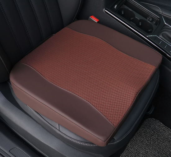 Picture of Lofty Aim Car Seat Cushion, Comfort Memory Foam Car Cushions for Driving - Sciatica & Lower Back Pain Relief, Seat Cushion for Car Seat Driver, Office Chair, Wheelchair (Brown)