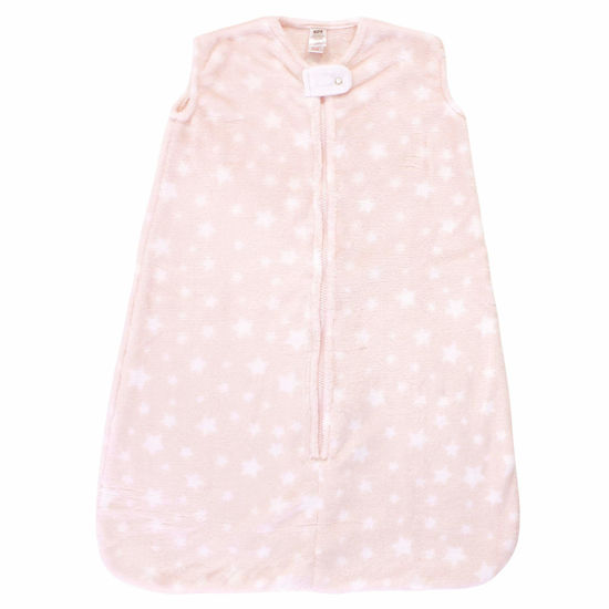 Picture of Hudson Baby Unisex Baby Plush Sleeping Bag, Sack, Blanket, Pink Star, 12-18 Months